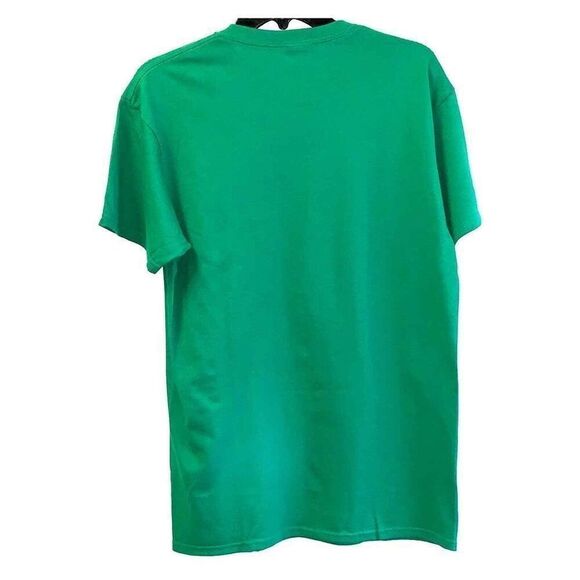 Meowy Christmas Tee Unisex Large Green Ugly Christmas Tee Short Sleeve Festive - Picture 3 of 3